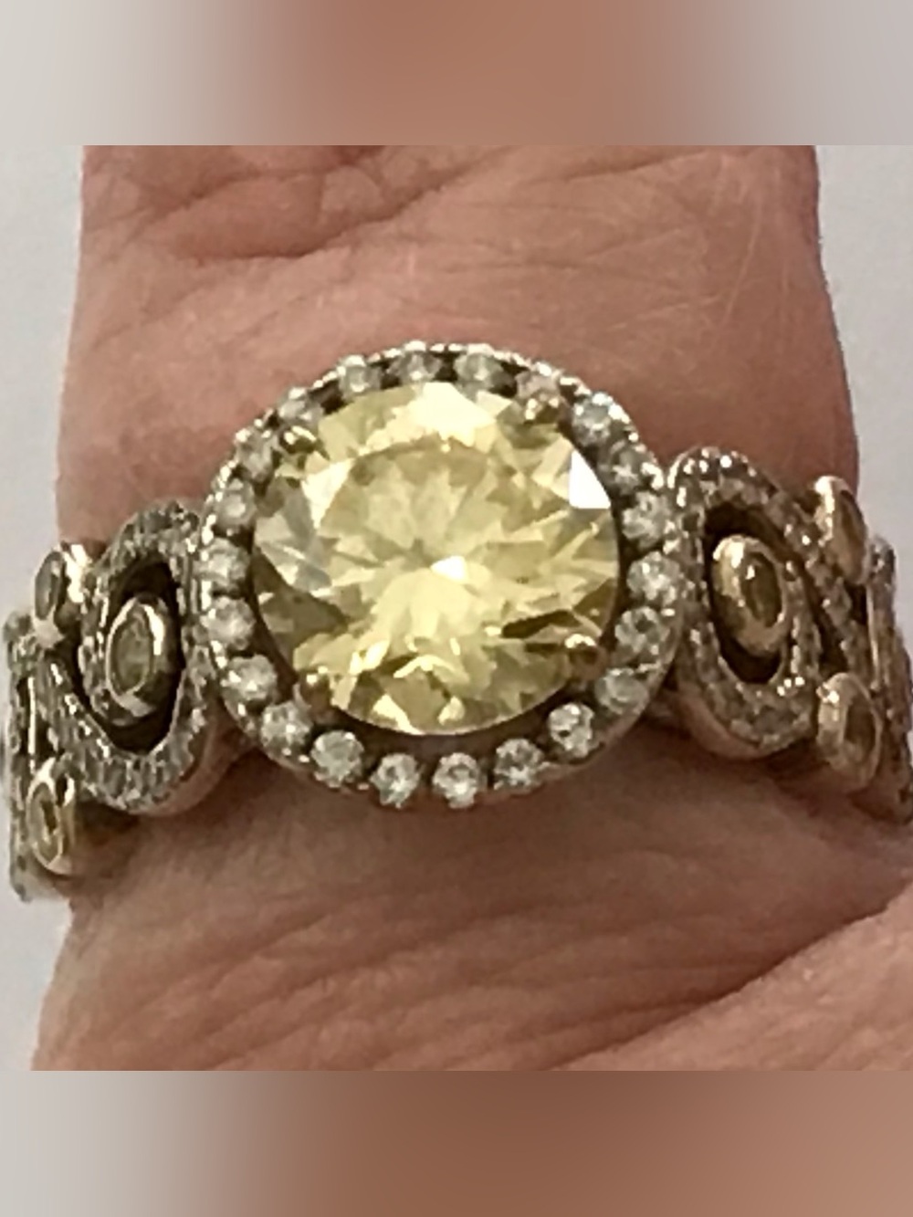 Hidalgo ❤️ Gold Clad Diamonique Ring Size 7